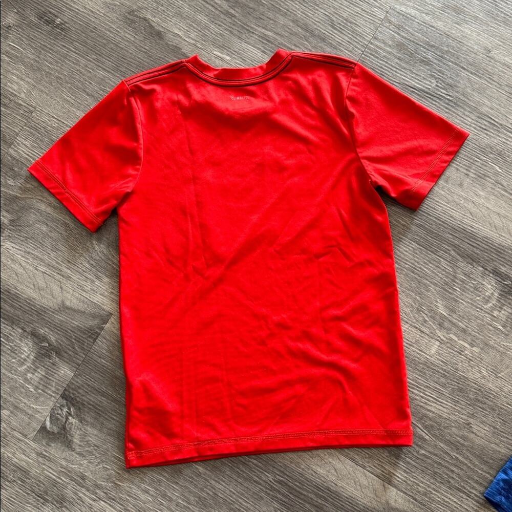 Adidas Red Short Sleeve Shirt and Under Armour blue Shirt Boys Size 7 - Picture 7 of 9